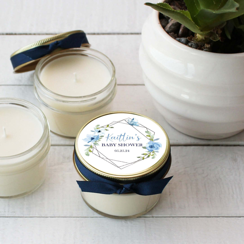 Baby Boy Favor Candles