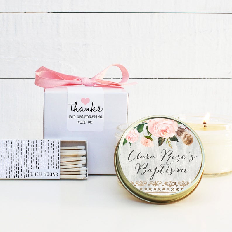 Baptism Favors - Soy Candles